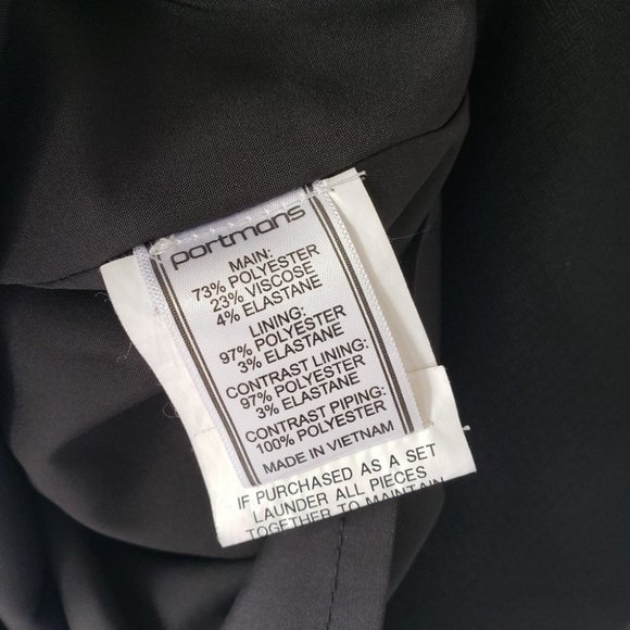 Portmans short sleeve black textured sheath dress with fluted ruffle ski… - Picture 8 of 12